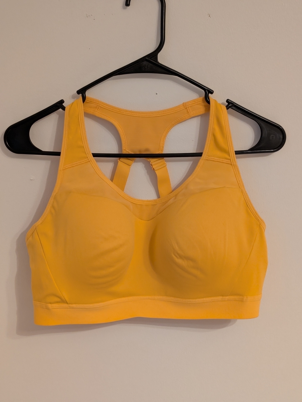 Gymshark Yellow High-Impact Racerback Sports Bra